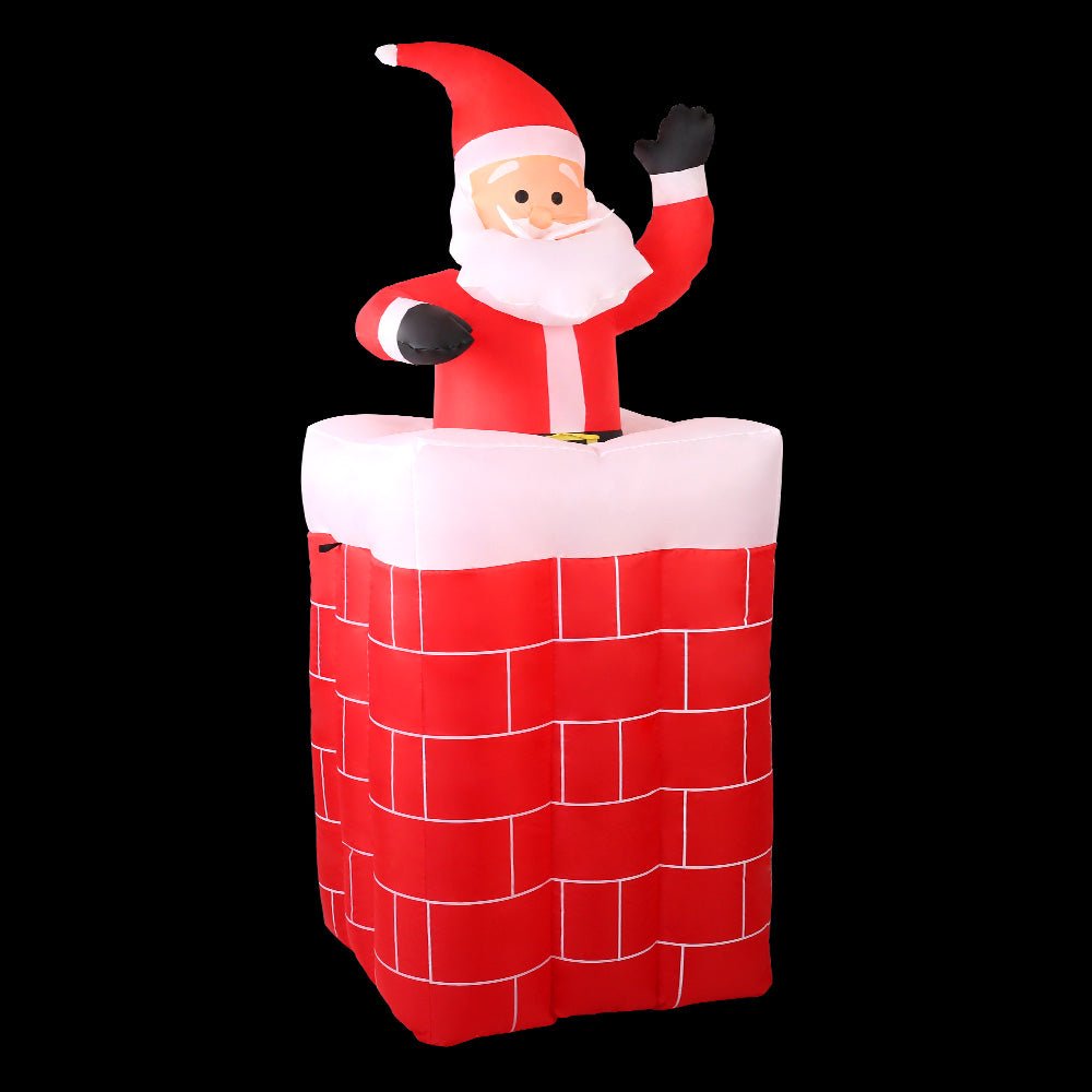 Animated Santa popping up from the chimney