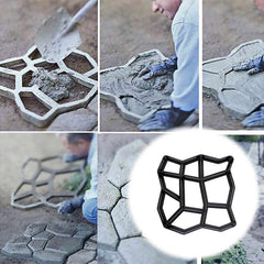 Garden Paving Pavement Mold Patio Concrete Stepping Stone Paver Path Maker Mould