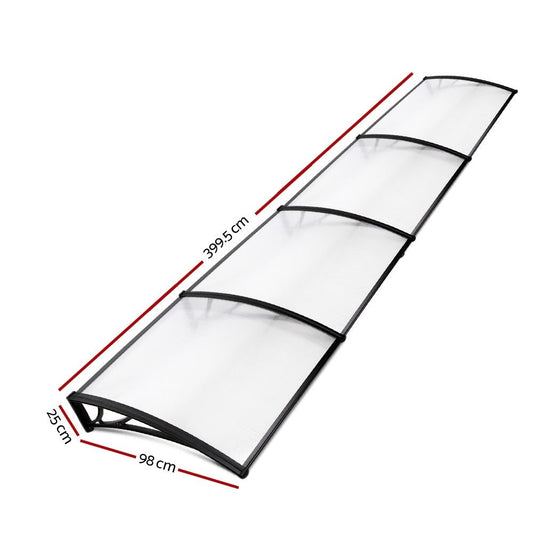 1m x 4m Window Door Awning Door Canopy Patio UV Sun Shield DIY - Direct On Sale