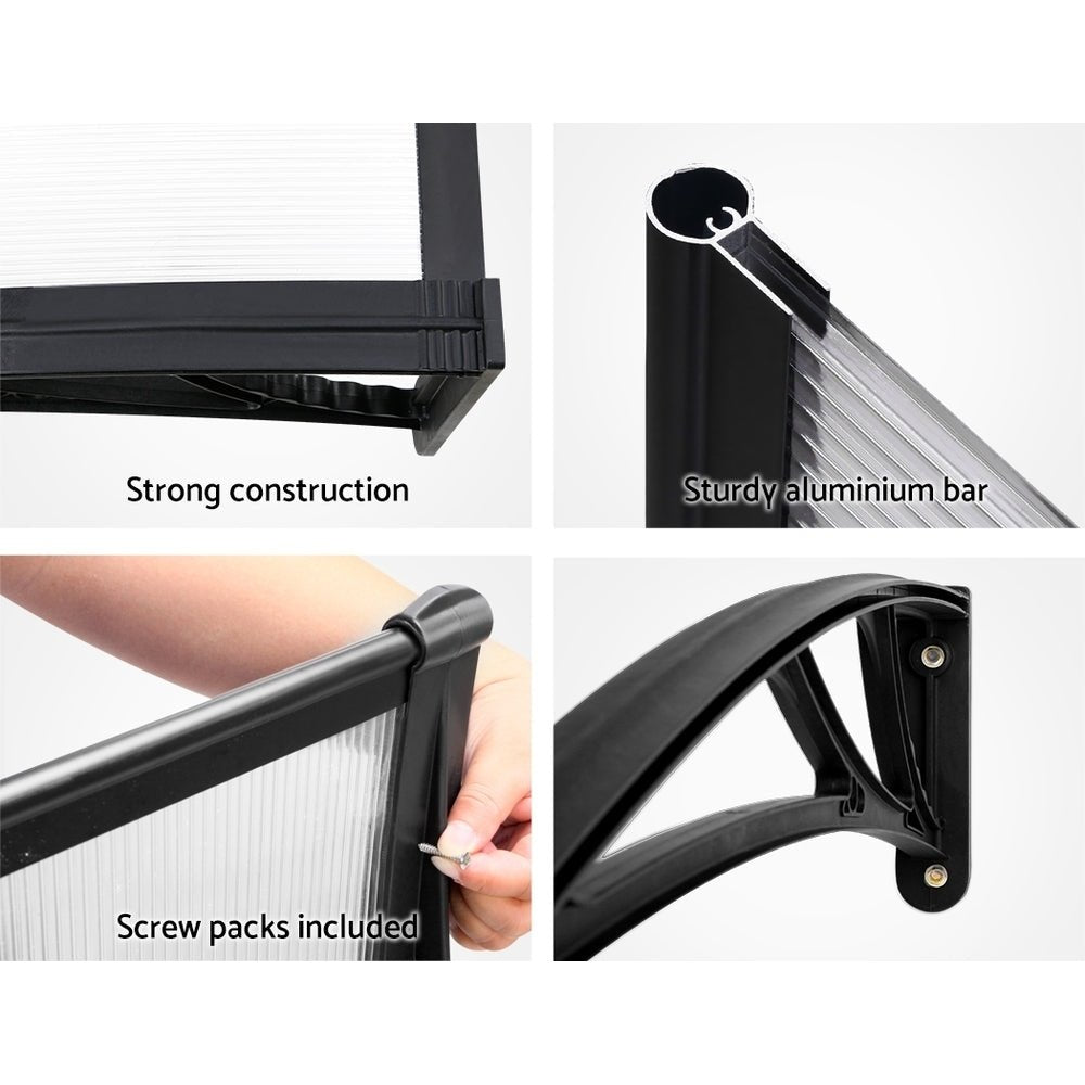 1m x 4m Window Door Awning Door Canopy Patio UV Sun Shield DIY - Direct On Sale