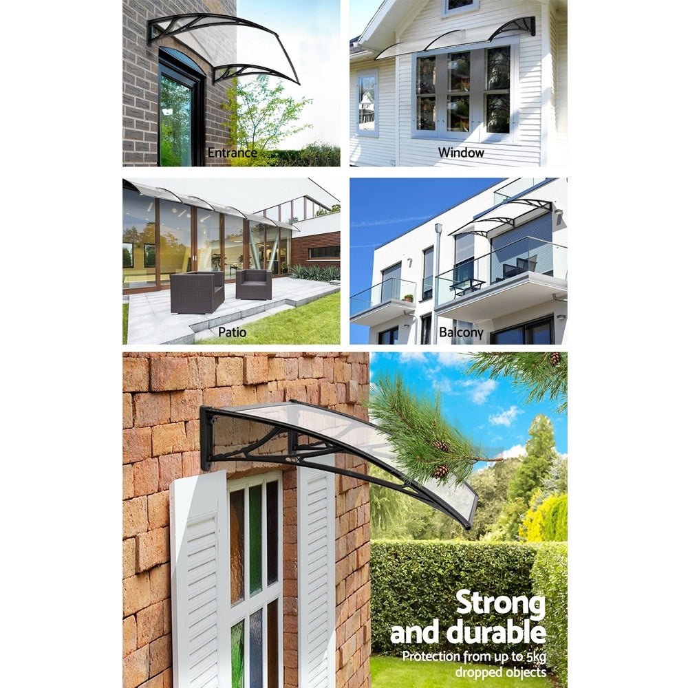 1m x 4m Window Door Awning Door Canopy Patio UV Sun Shield DIY - Direct On Sale