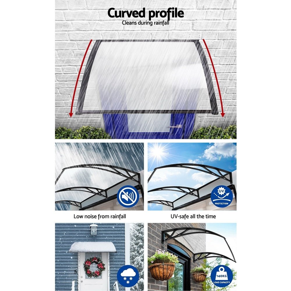 1m x 4m Window Door Awning Door Canopy Patio UV Sun Shield DIY - Direct On Sale