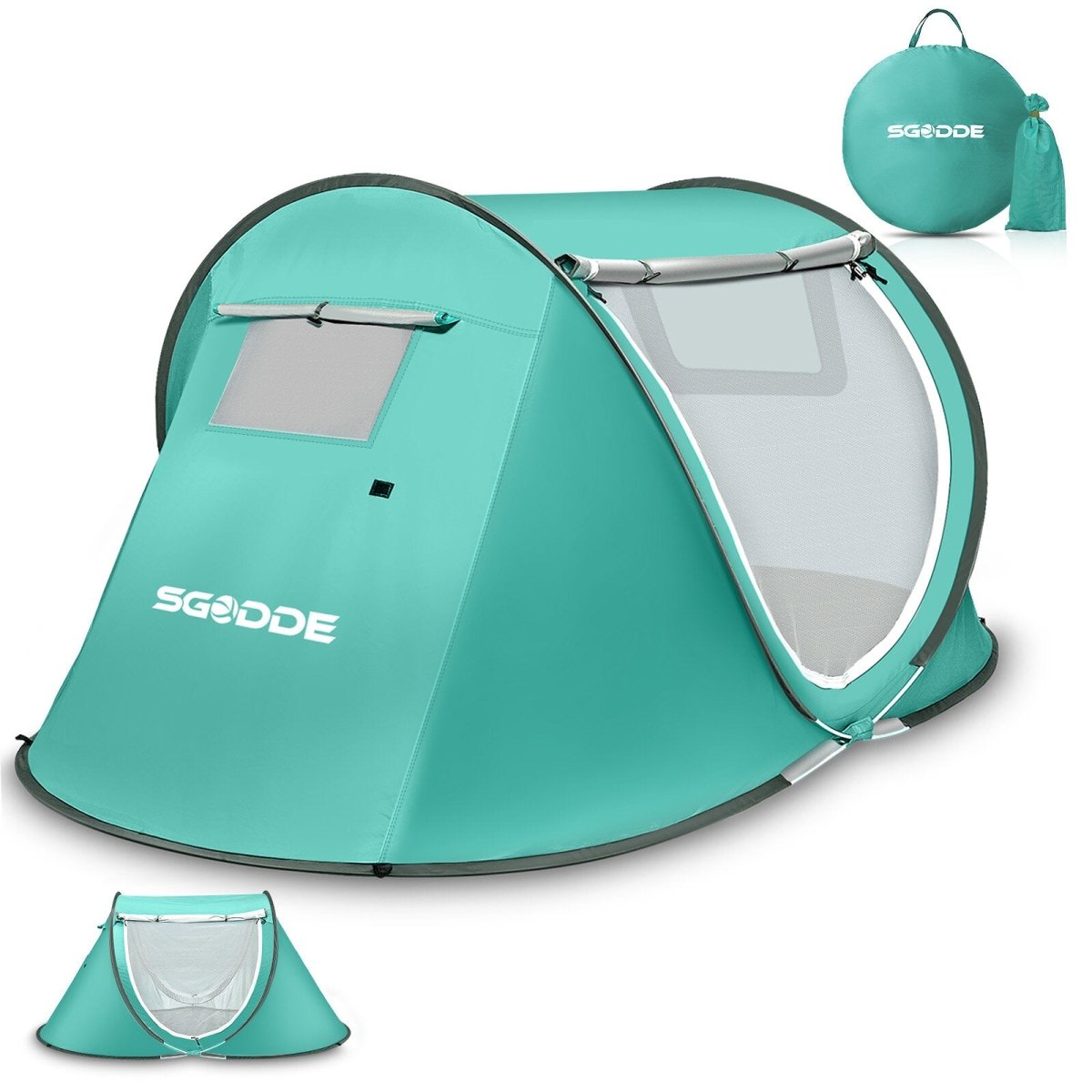 2 - 3 Person Tent Automatic Camping Beach Tent Anti UV Awning Tent Waterproof Outdoor - Direct On Sale