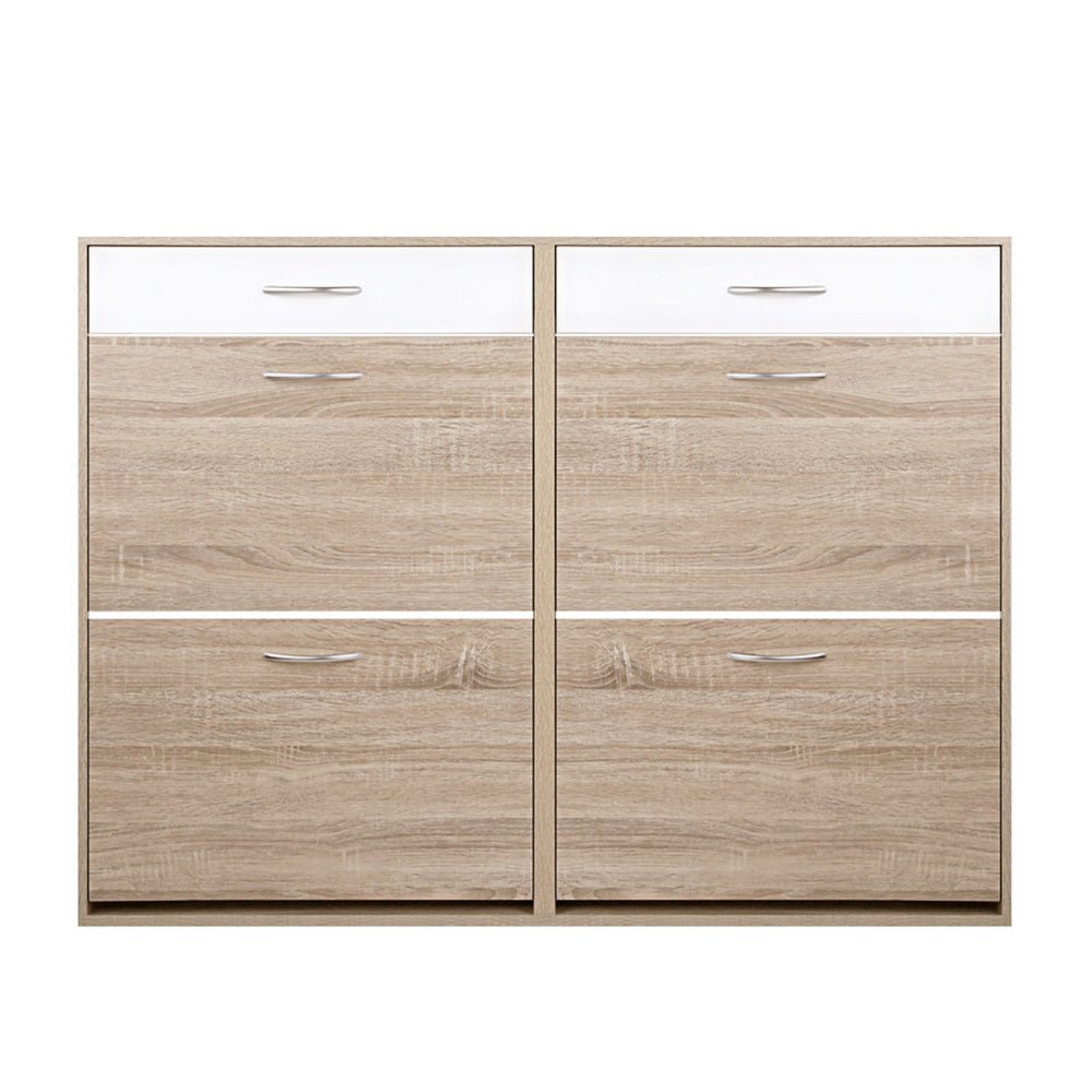 2 Tier Shoe Cabinet - Wood - Direct On Sale