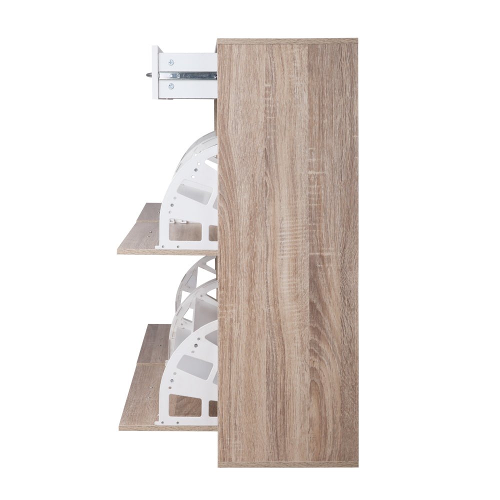 2 Tier Shoe Cabinet - Wood - Direct On Sale