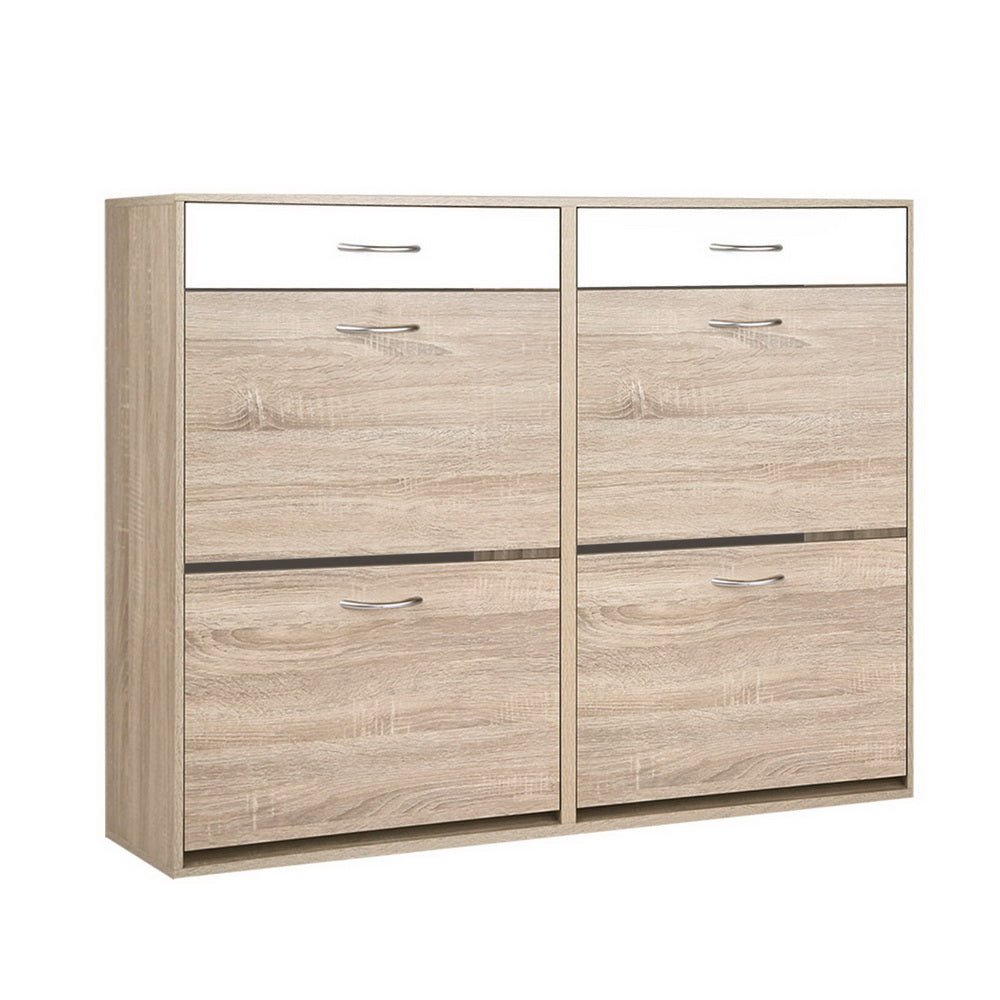 2 Tier Shoe Cabinet - Wood - Direct On Sale