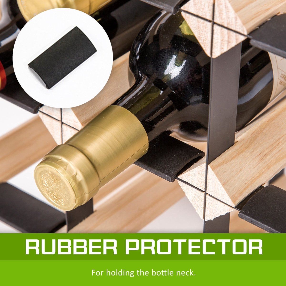 20 Bottle Timber Wine Rack Storage Cellar Organiser - Direct On Sale