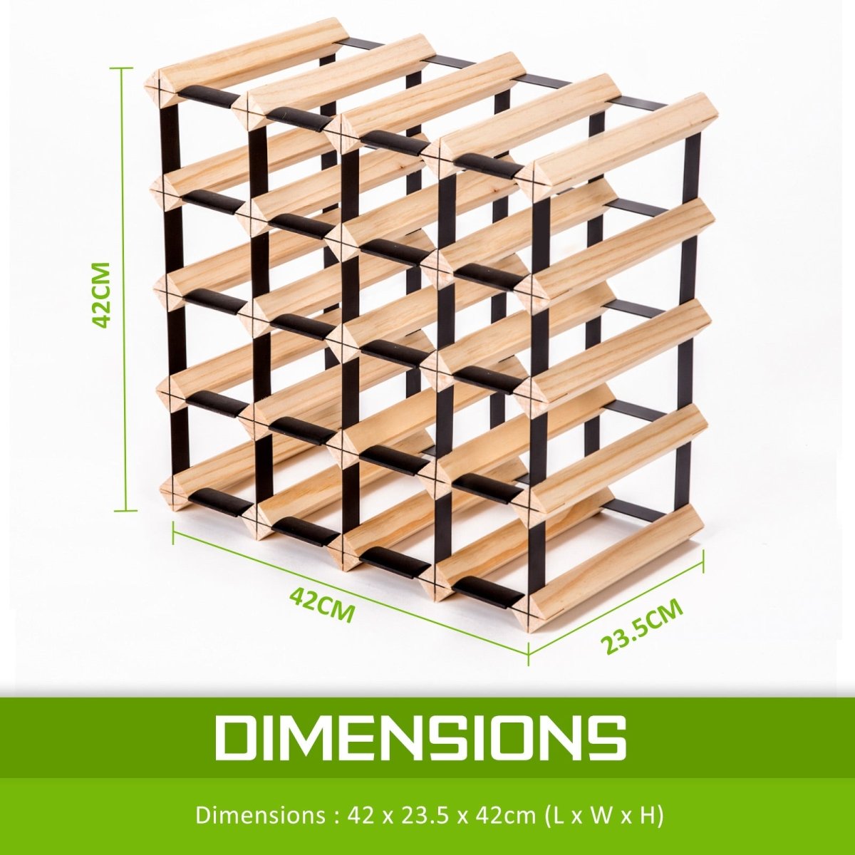 20 Bottle Timber Wine Rack Storage Cellar Organiser - Direct On Sale