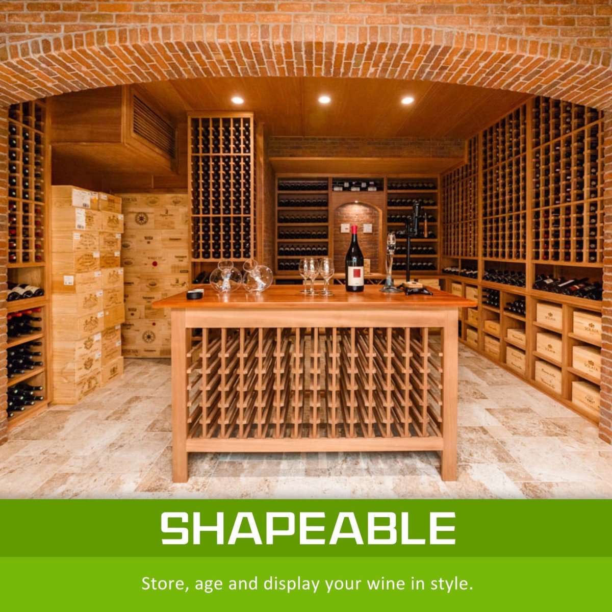 20 Bottle Timber Wine Rack Storage Cellar Organiser - Direct On Sale