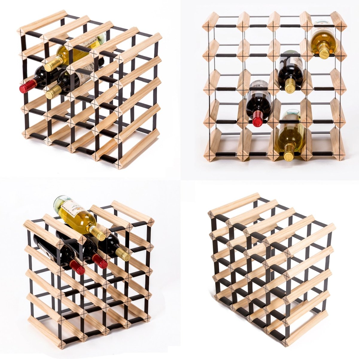 20 Bottle Timber Wine Rack Storage Cellar Organiser - Direct On Sale