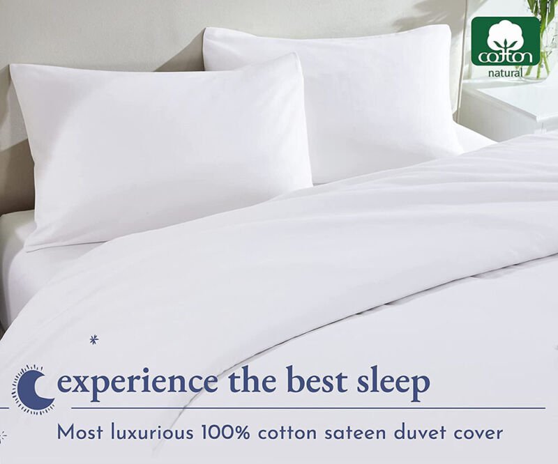 2000TC Quilt Cover Set Egyptian Cotton Soft Duvet Cover Set Single Double Queen King - Direct On Sale