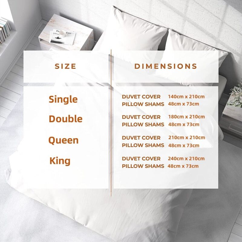 2000TC Quilt Cover Set Egyptian Cotton Soft Duvet Cover Set Single Double Queen King - Direct On Sale