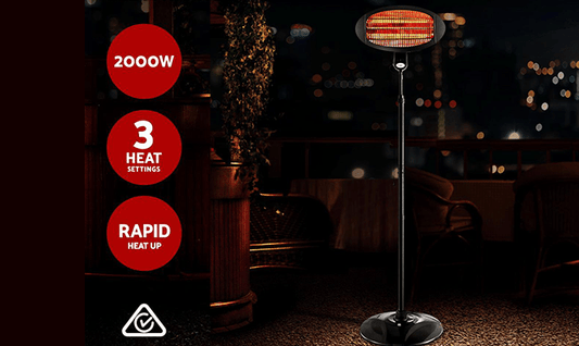 2000W Electric Portable Patio Strip Heater - Direct On Sale