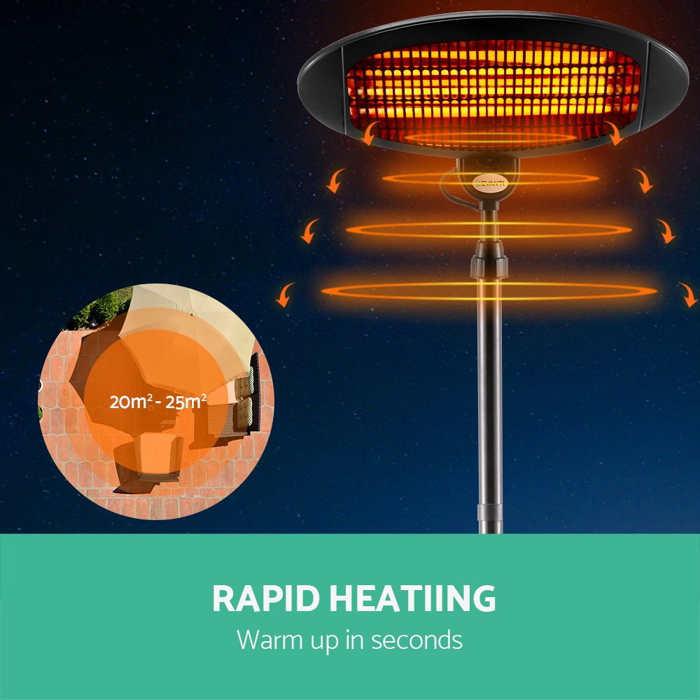 2000W Electric Portable Patio Strip Heater - Direct On Sale