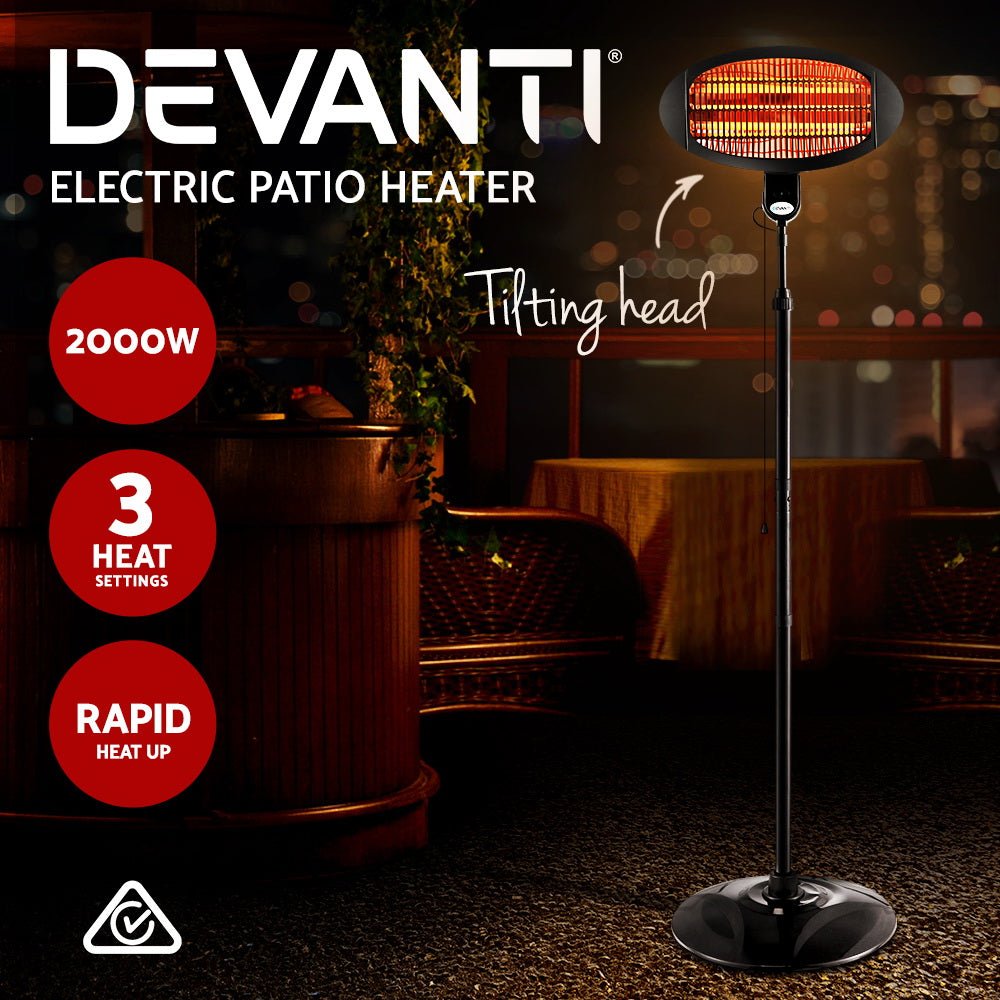 2000W Electric Portable Patio Strip Heater - Direct On Sale