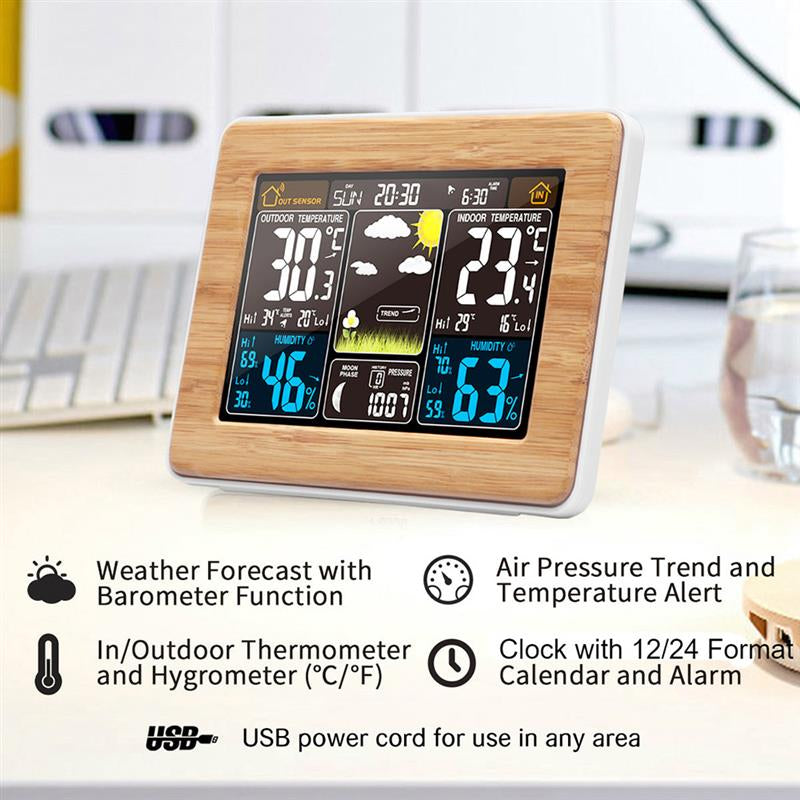 LCD Display Weather Station Alarm Clock_4