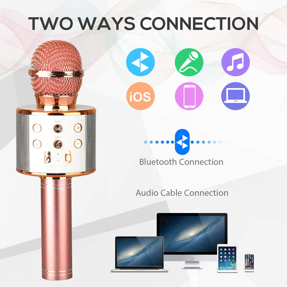 Portable Rechargeable Wireless Bluetooth Karaoke Microphone_11