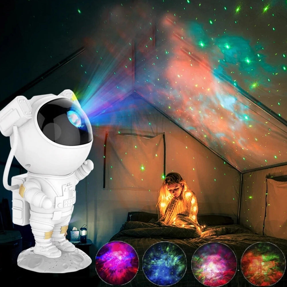 USB Plugged-in Astronaut Galaxy Starry Sky Light Projector_5