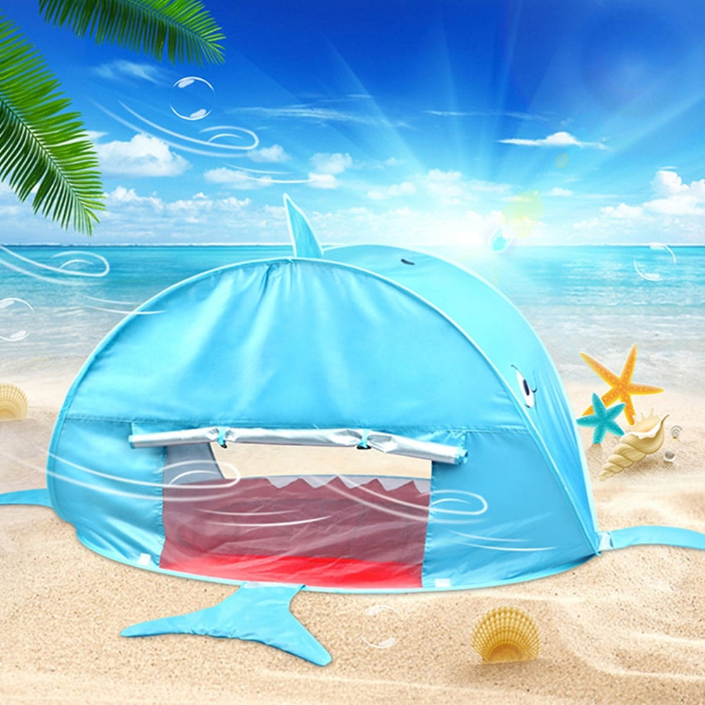 Baby Beach Shark Tent with Shallow Dipping Pool_14