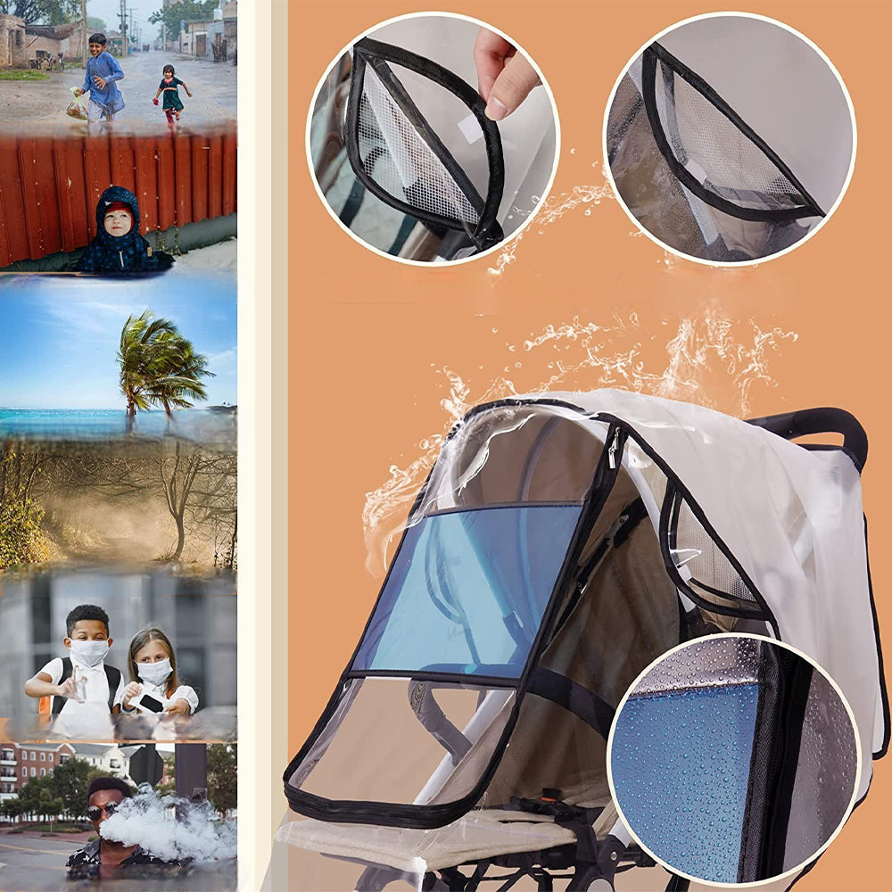 Travel Baby Stroller Rain Cover Weather Shield_7