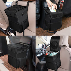 Waterproof Car Trash Can Multifunctional Foldable Storage Box Auto Car Accessories_12