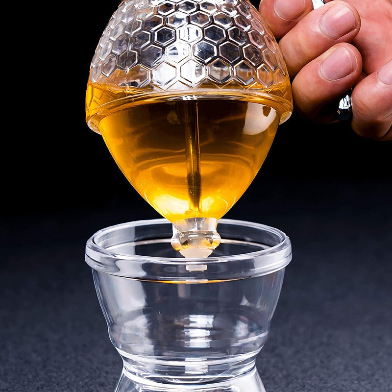 200ml Press Type Honey Storage Jar Decorative Syrup Dispenser Container_6