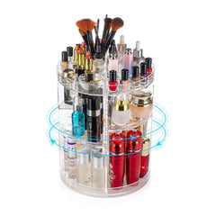 360° Rotating Acrylic Makeup Organiser Clear Cosmetics Storage Box_0