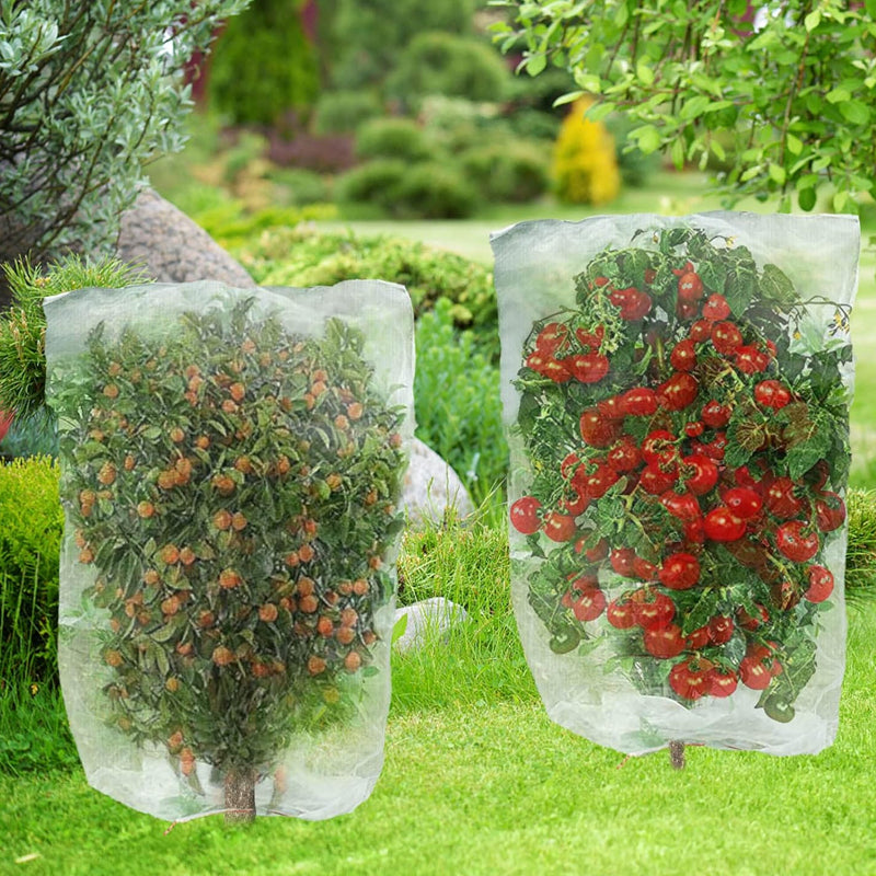Reusable Plant Fruit Protect Drawstring Net Bag Mesh Insect Pest Barrier_10
