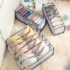 Portable and Foldable Mesh Separation Wardrobe Clothes Organizer - 6/7/9/11 Grids_5
