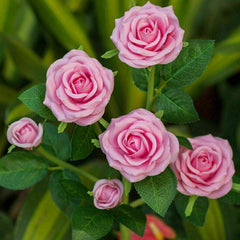 75cm Long Stemmed Garden Rose Decorative Outdoor Garden Flower Light- Solar Powered_6