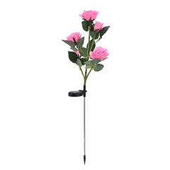 75cm Long Stemmed Garden Rose Decorative Outdoor Garden Flower Light- Solar Powered_1