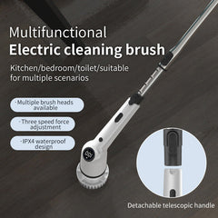 9 in 1 Electric Spin Scrubber Cordless Turbo Scrub Cleaning Brush with LED Display