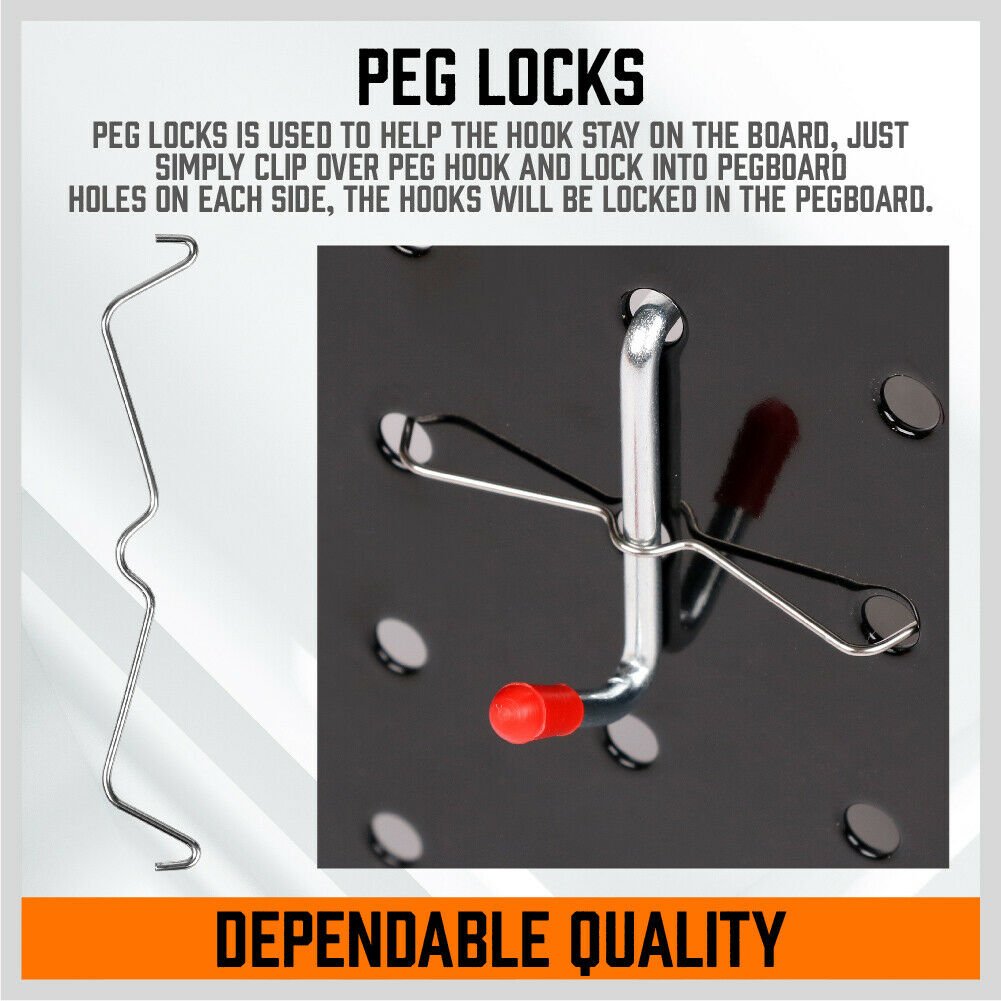 228Pc Pegboard Hooks Set Peg board Bins Parts Storage Assortment Tools Organiser - Direct On Sale