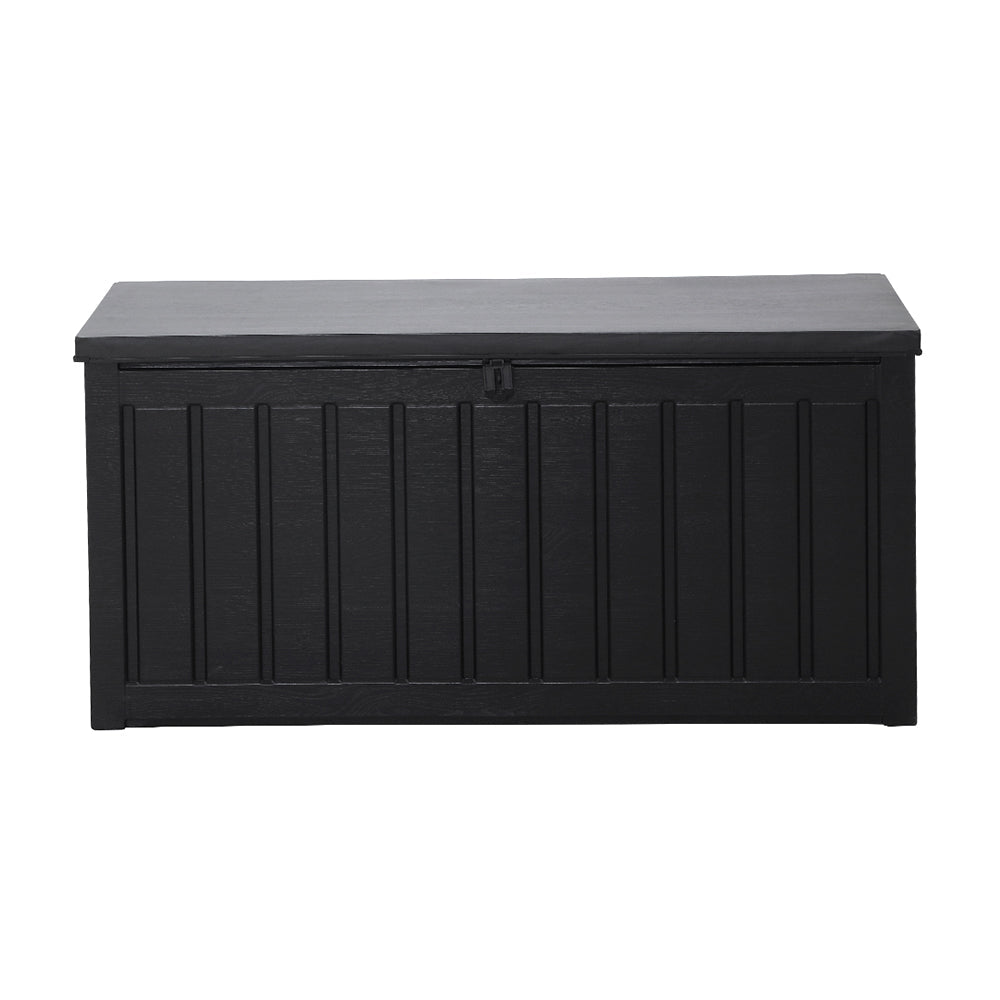 240L Outdoor Storage Box Lockable Bench Seat Garden Deck Toy Tool Sheds - Direct On Sale