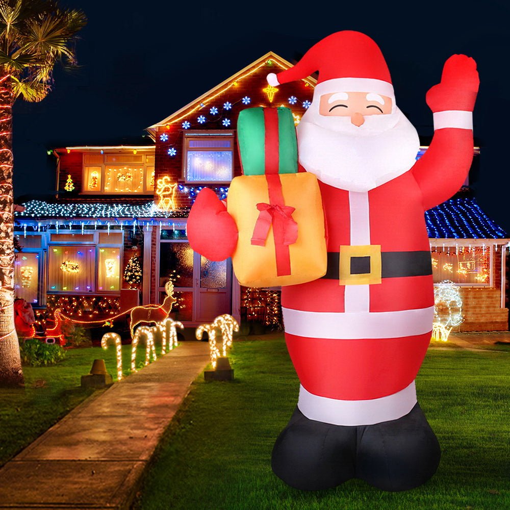 2.4M Christmas Inflatables Santa Xmas Light Decor LED Airpower - Direct On Sale