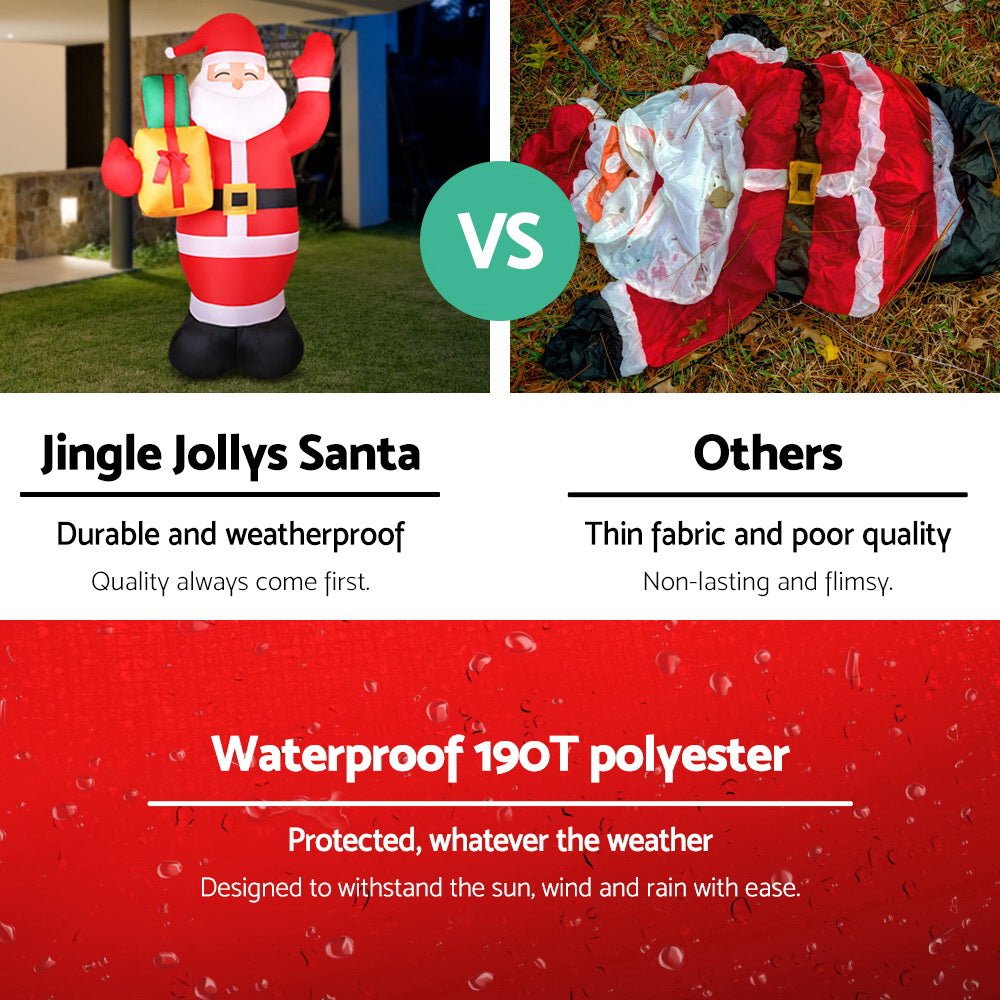 2.4M Christmas Inflatables Santa Xmas Light Decor LED Airpower - Direct On Sale