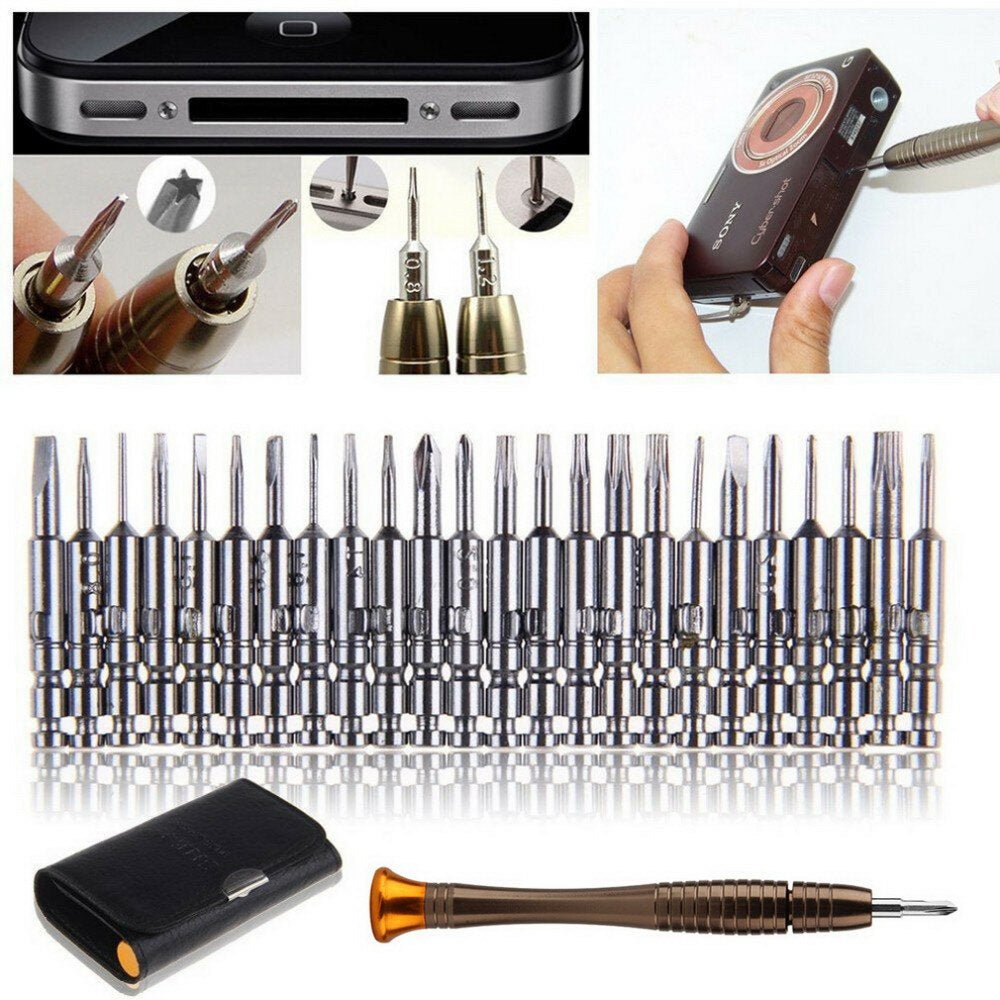 25 in 1 Multi - purpose Precision Screwdriver Wallet Set Repairtools - Direct On Sale