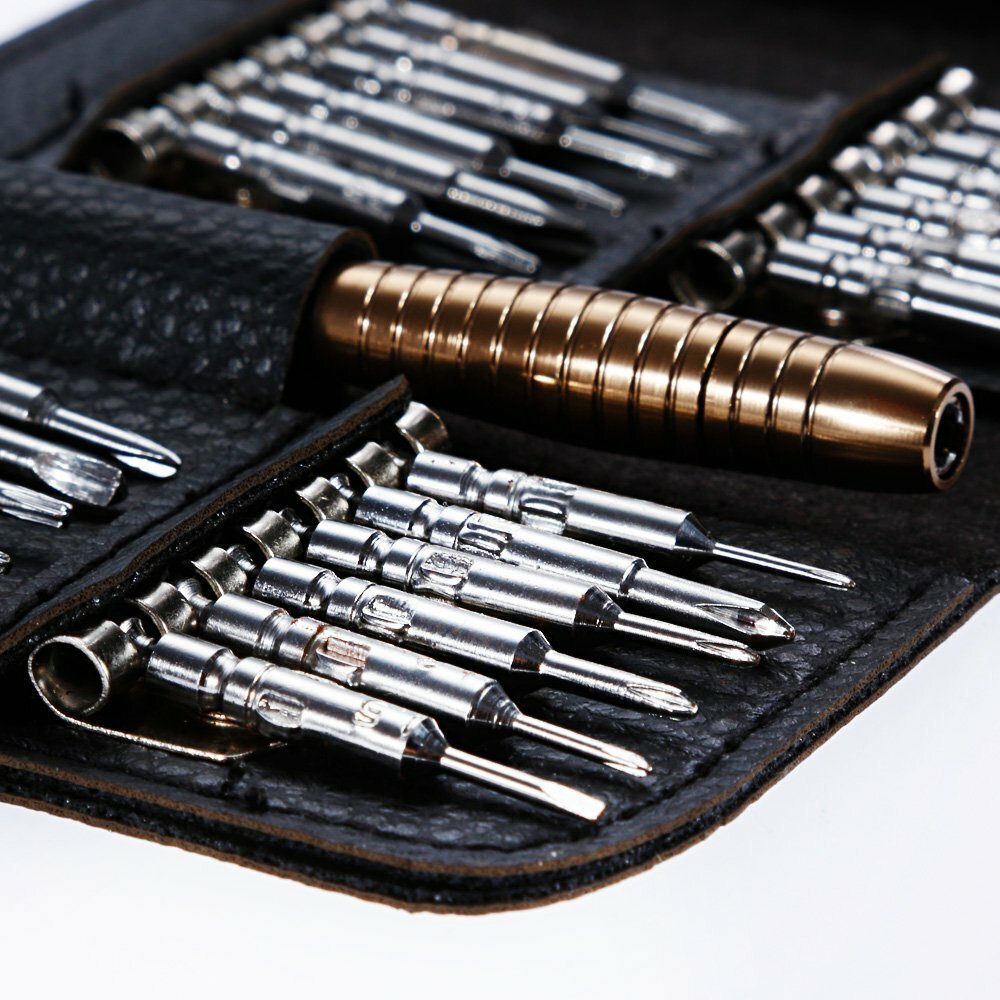 25 in 1 Multi - purpose Precision Screwdriver Wallet Set Repairtools - Direct On Sale