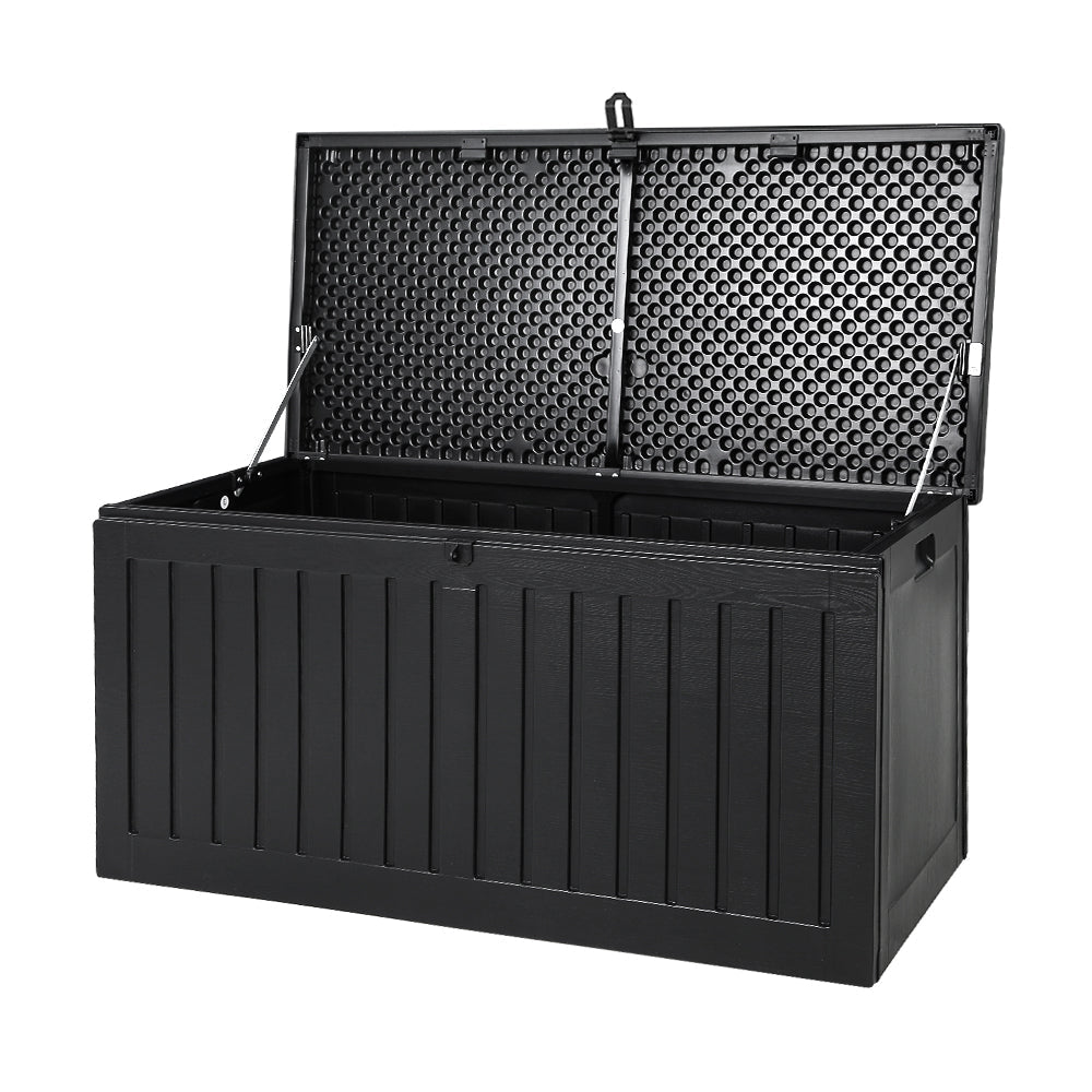 270L Outdoor Storage Box Container Garden Toy Indoor Tool Chest Sheds Black - Direct On Sale