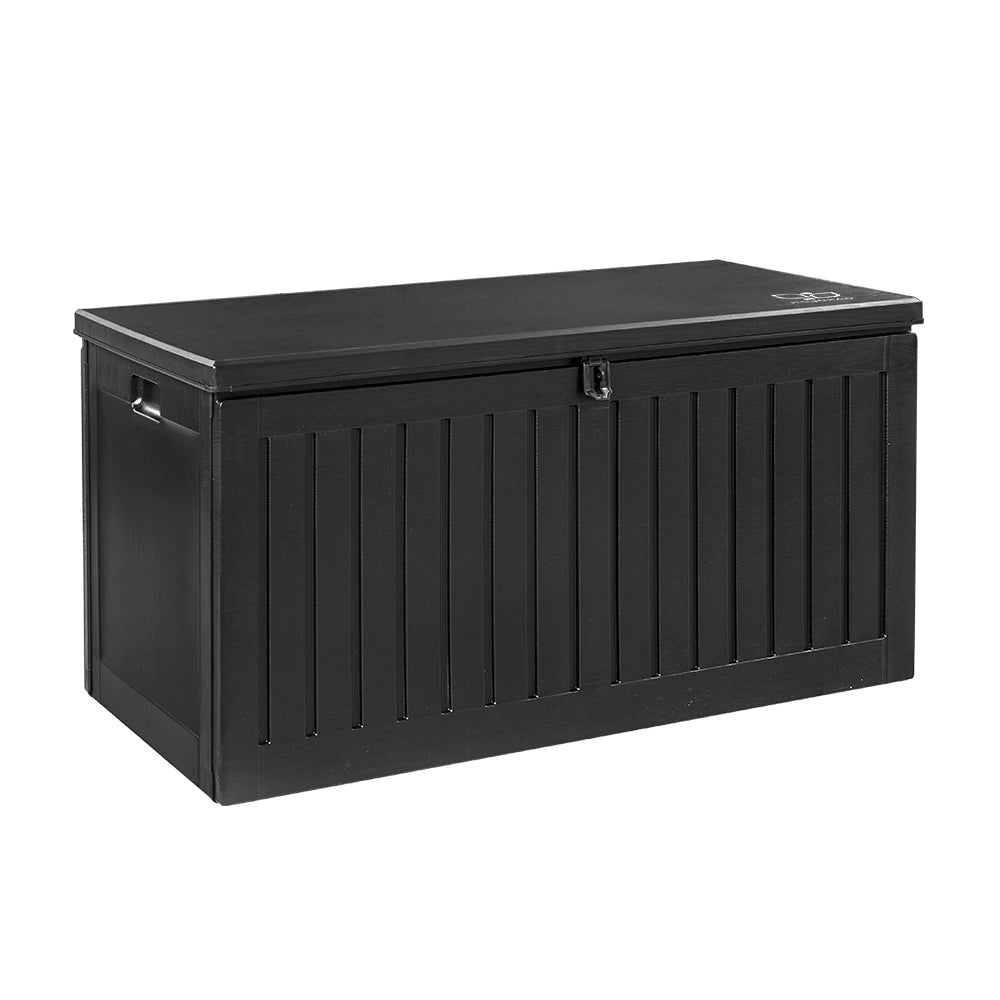 270L Outdoor Storage Box Container Garden Toy Indoor Tool Chest Sheds Black - Direct On Sale