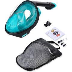 Full Face Snorkel Mask Diving Mask Anti-Fog Swimming 180° View For Adults & Kids