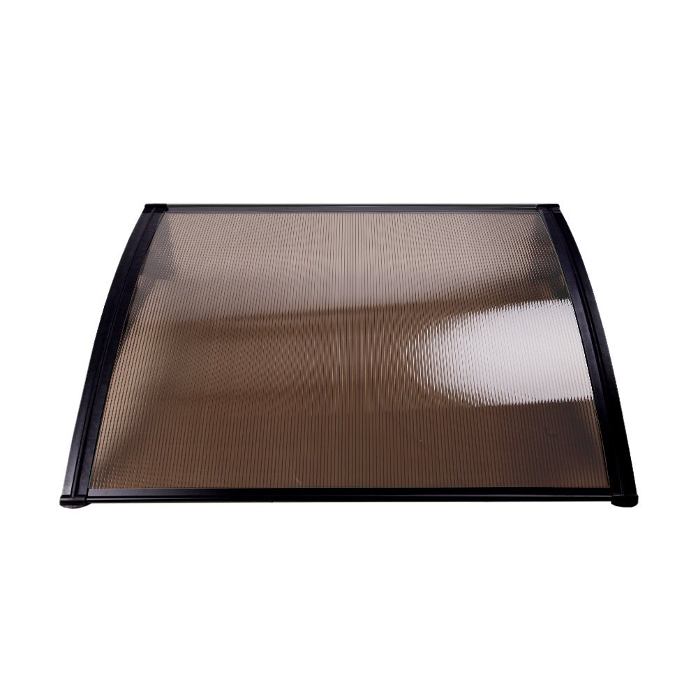 2m x 1m Window Door Awning Shade - Brown - Direct On Sale