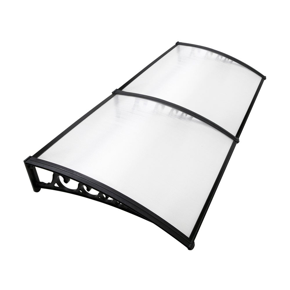 2m x 1m Window Door Awning Shade - Transparent - Direct On Sale