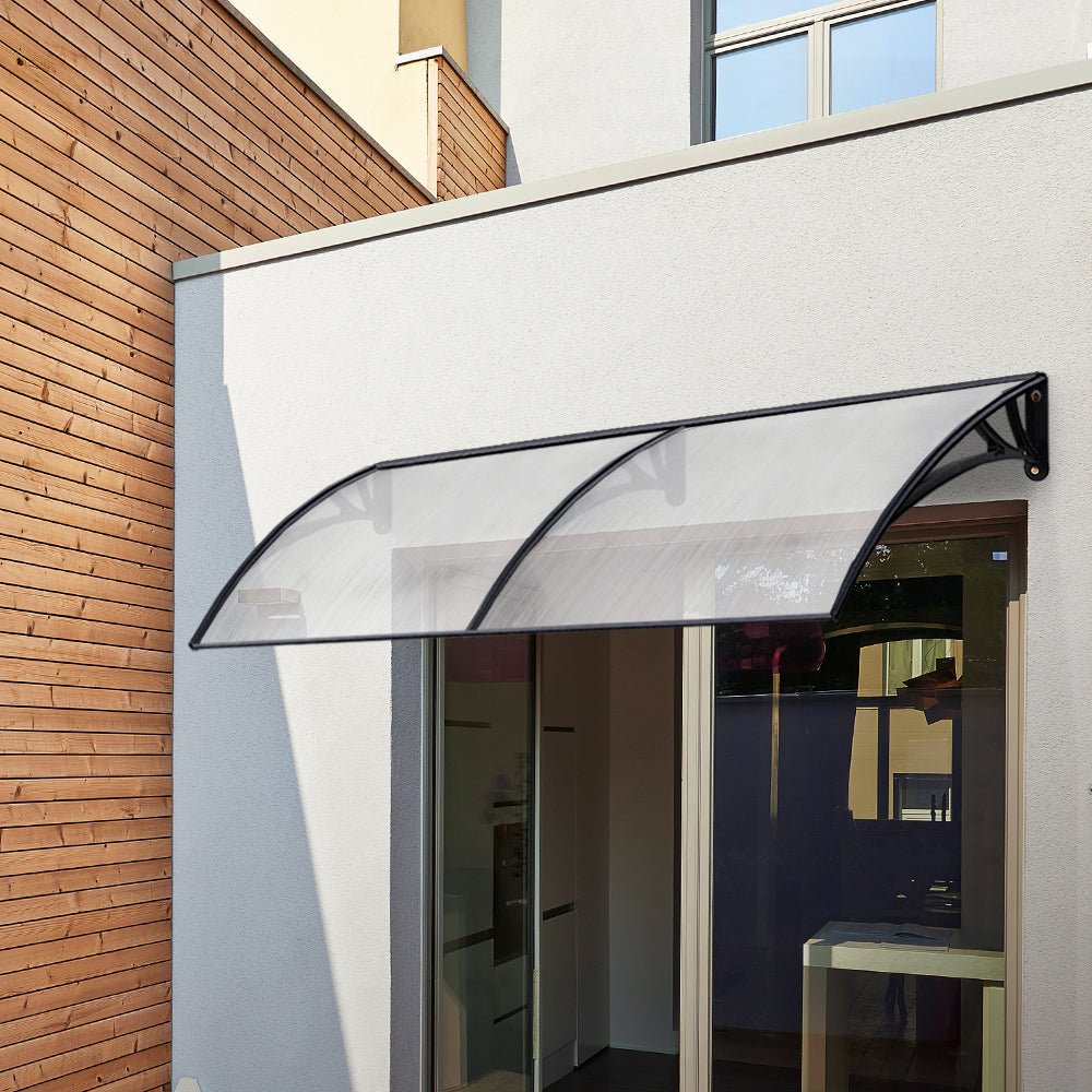 2m x 1m Window Door Awning Shade - Transparent - Direct On Sale