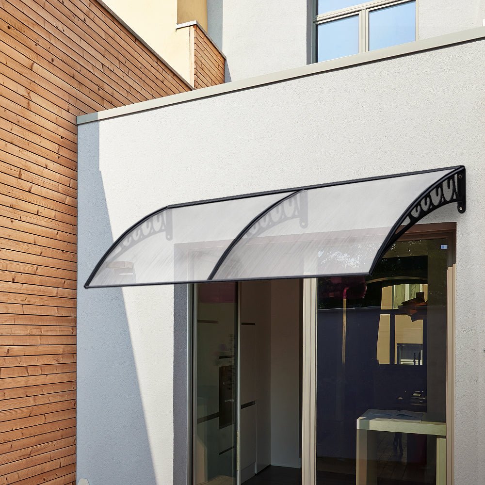 2m x 1m Window Door Awning Shade - Transparent - Direct On Sale