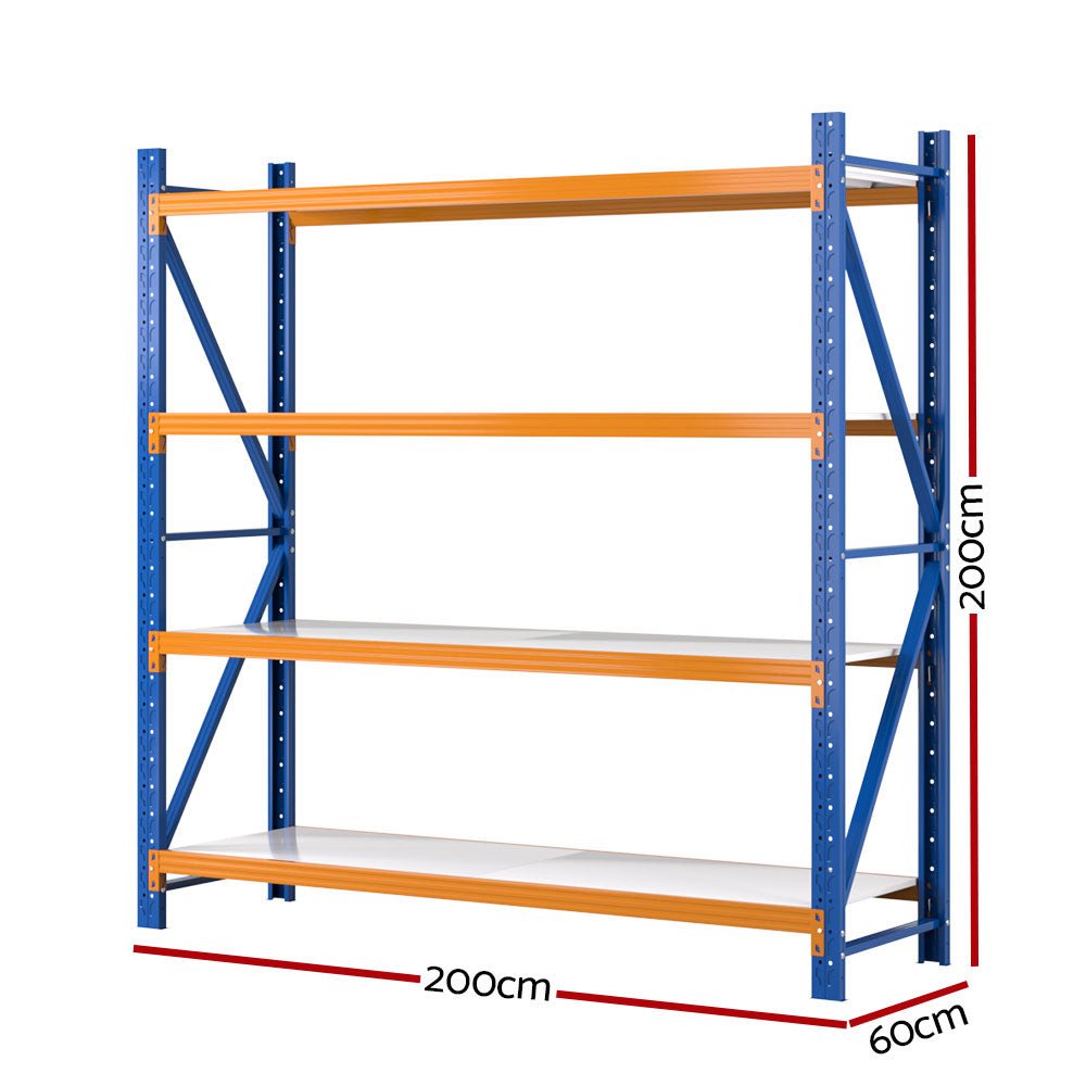 2Mx2M Heavy - Duty Garage Rack Adjustable Steel Shelving, 800kg Load Capacity - Direct On Sale