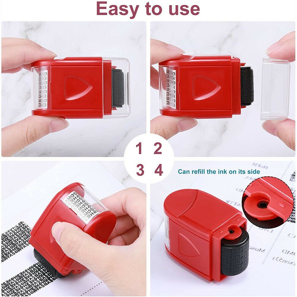 2x Confidential Privacy Data Protection Stamp Roller - Direct On Sale