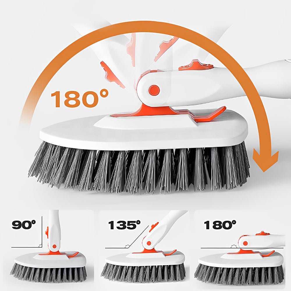 3 in 1 Tile Tub Scrubber Brush - Extendable Long Handle with Adjustable Angles - Direct On Sale