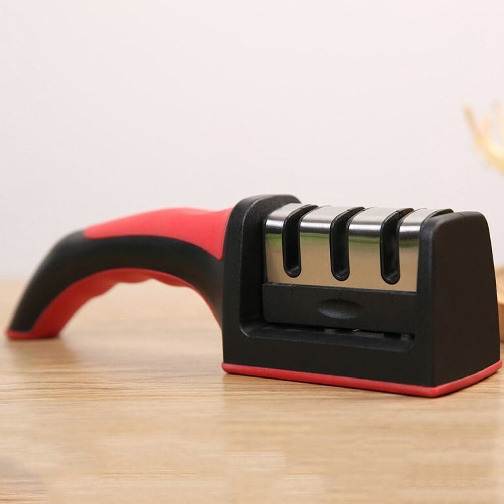 3 Levels Multipurpose Manual Kitchen Knife Sharpening Tool - Direct On Sale