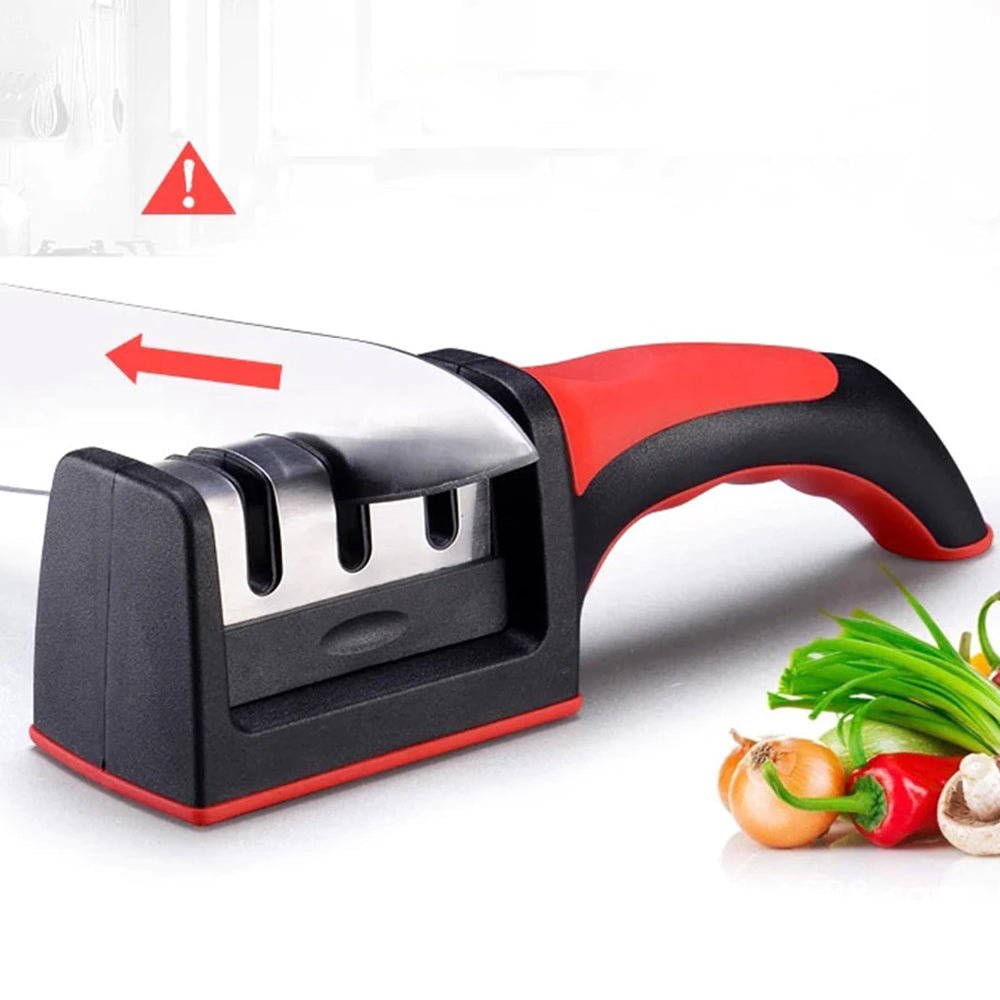 3 Levels Multipurpose Manual Kitchen Knife Sharpening Tool - Direct On Sale